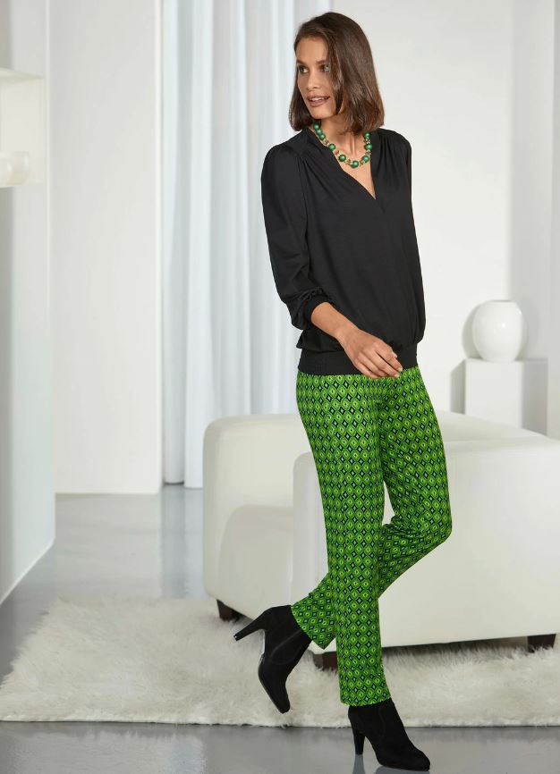 Jerseyhose mit ausdrucksstarker Dessinierung