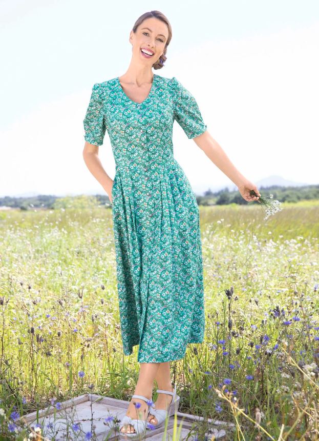 Landhauskleid mit Floral-Dessin