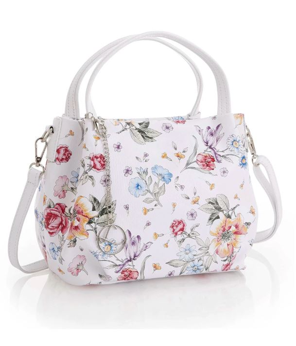 Laurina_-Tasche aus Kalbleder mit floralem Druck