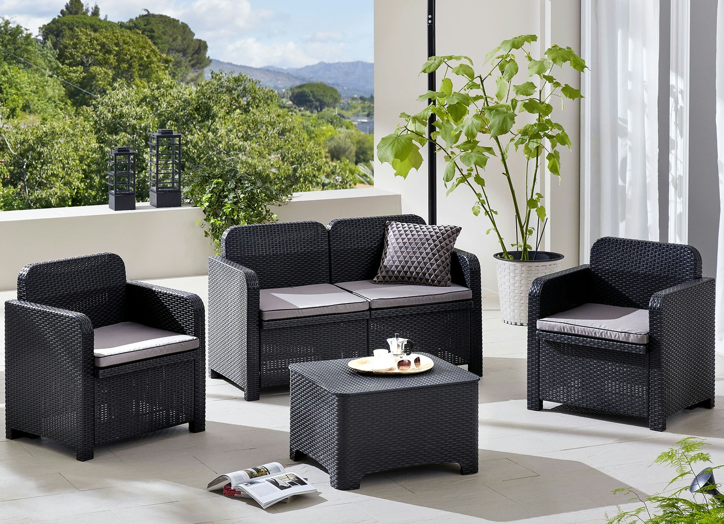 Online Terrassenmöbel Obi Rattan Lounge Plastikfüsse Für