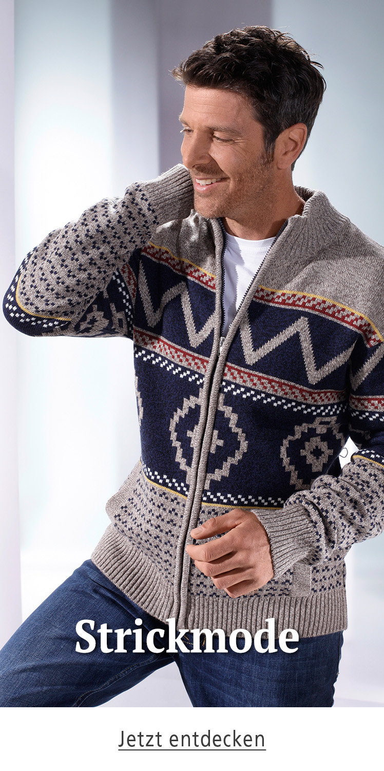 Strickmode für Herren in eleganten und klassischen Designs online entdecken