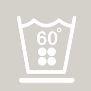 Waschhinweis für pflegleichte Wäsche 60 Grad