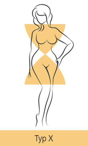 Damengrafik für Figurtyp X