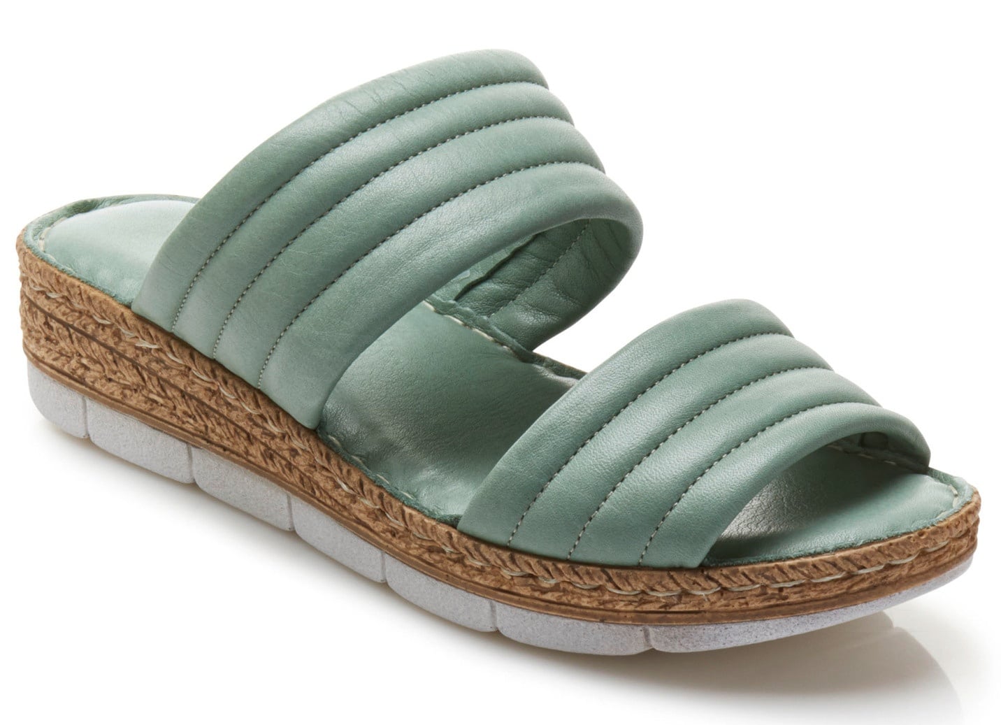 Pantolette mit Ziersteppung - MINT